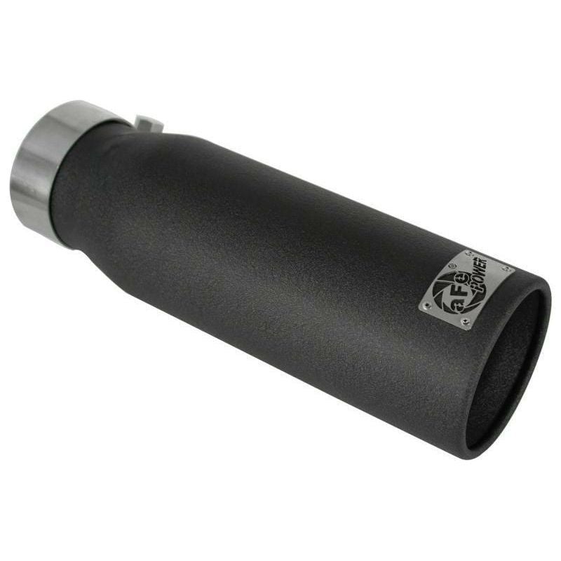 aFe MACHForce XP Exhausts Tips SS-304 EXH Tip 3in x 4Out x 12L Bolt-On (blk)