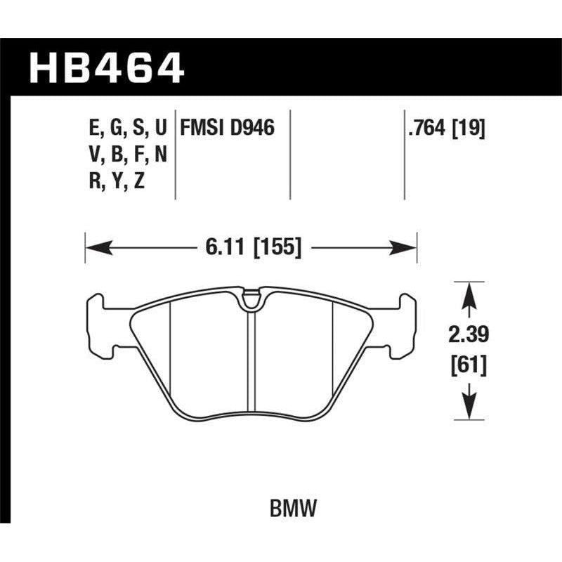 Hawk 01-06 BMW 330Ci / 01-05 330i/330Xi / 01-06 M3 Blue 9012 Front Race Brake Pads