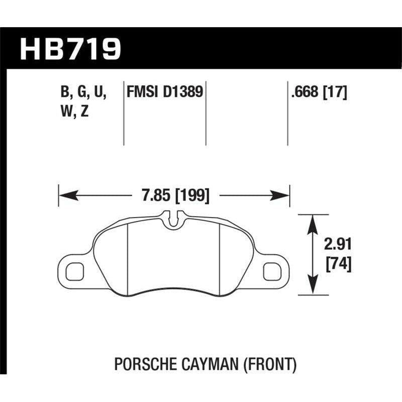 Hawk 09-11 Porsche 911 Carrera / 13-16 Porsche Boxster DTC-60 Race Front Brake Pads
