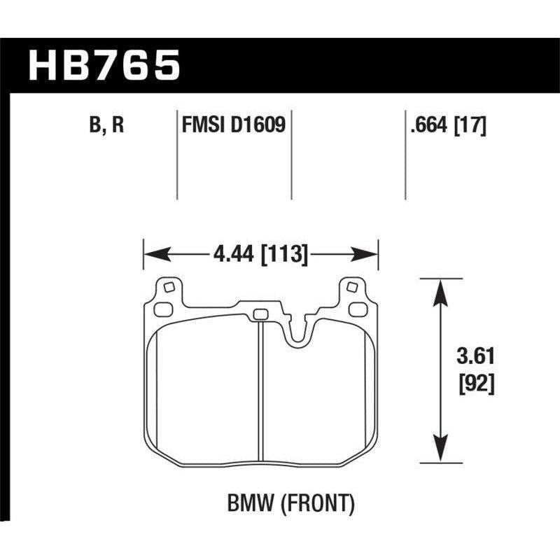 Hawk 13-16 BMW 328i xDrive DTC-70 Front Race Brake Pads