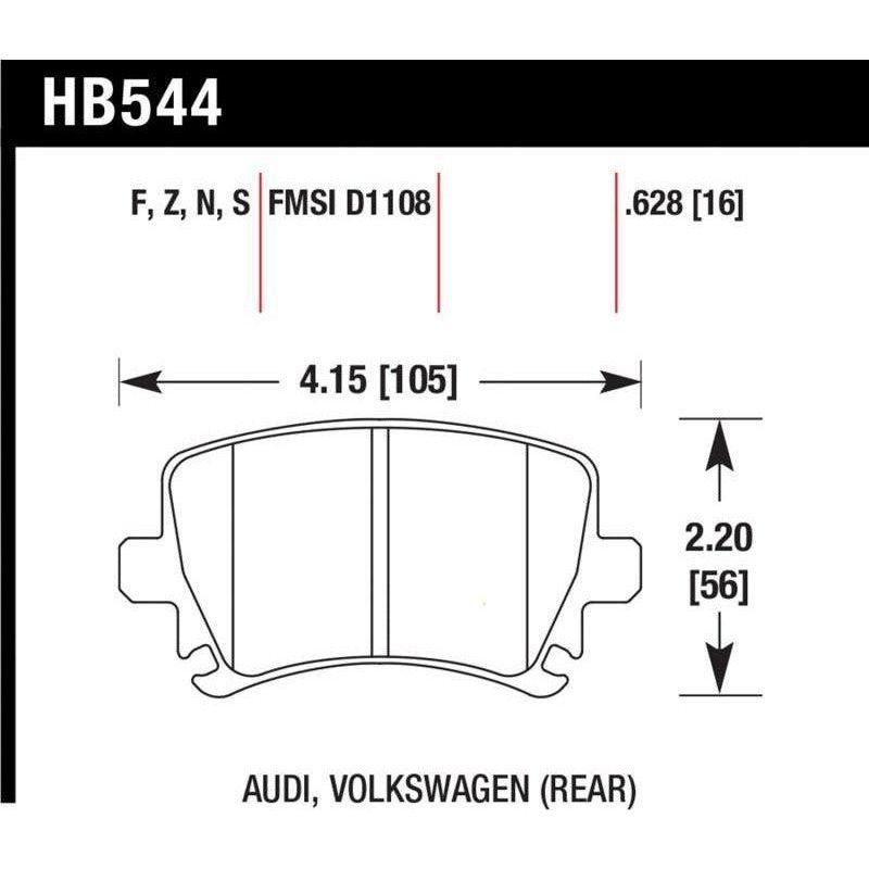 Hawk Audi A3 / A4 / A6 Quattro HPS Rear Brake Pads