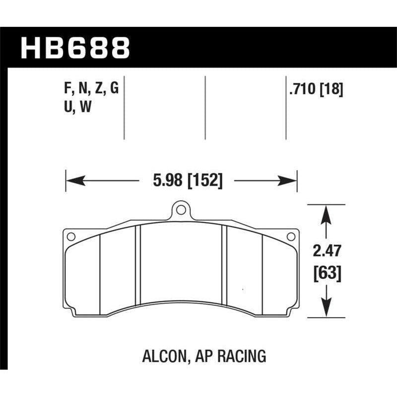 Hawk DTC-70 Universal Performance Compound Racing Brake Pads