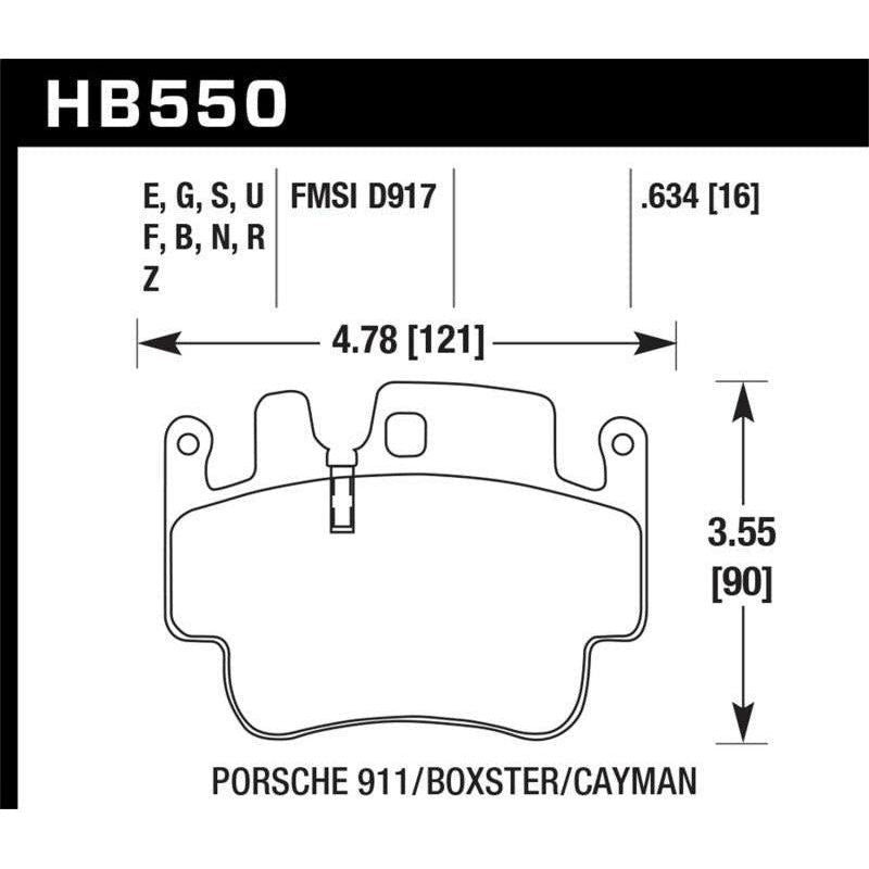 Hawk Porsche 911 / Cayman / Boxster Front /Rear DTC-70 Race Brake Pads