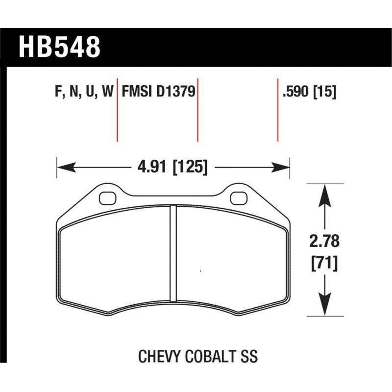 Hawk Renault Clio DTC-60 Race Front Brake Pads