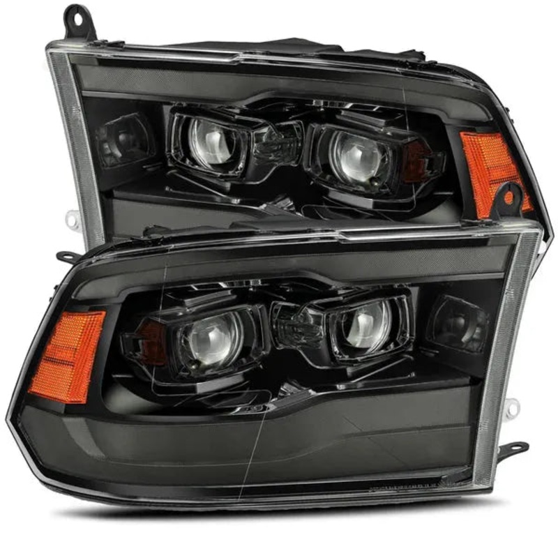 AlphaRex 09-18 Dodge Ram Luxx-Series LED Tail Lights Alpha-Black w/ Activation Light & Seq. Signal