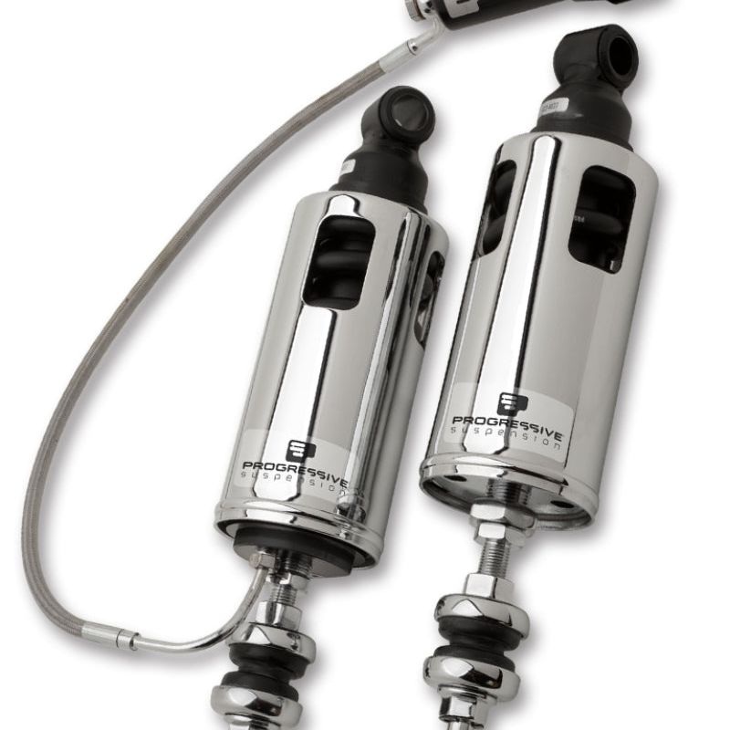Progressive 00-17 Harley Softail 422 Series Shocks w/RAP - Chrome