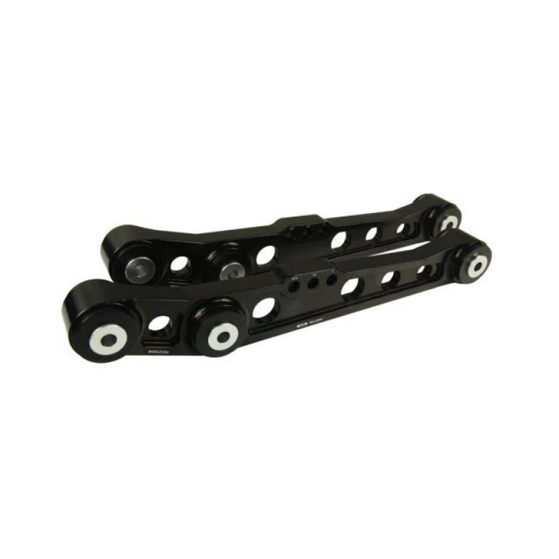 BLOX Racing V2 Billet Rear Lower Control Arms Poly Bushings 96-00 Honda Civic - Black
