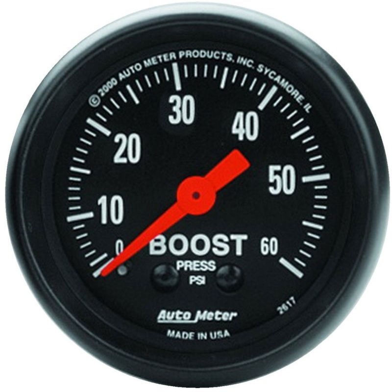 Autometer Z Series 52mm 0-60 PSI Mechanical Boost Gauge