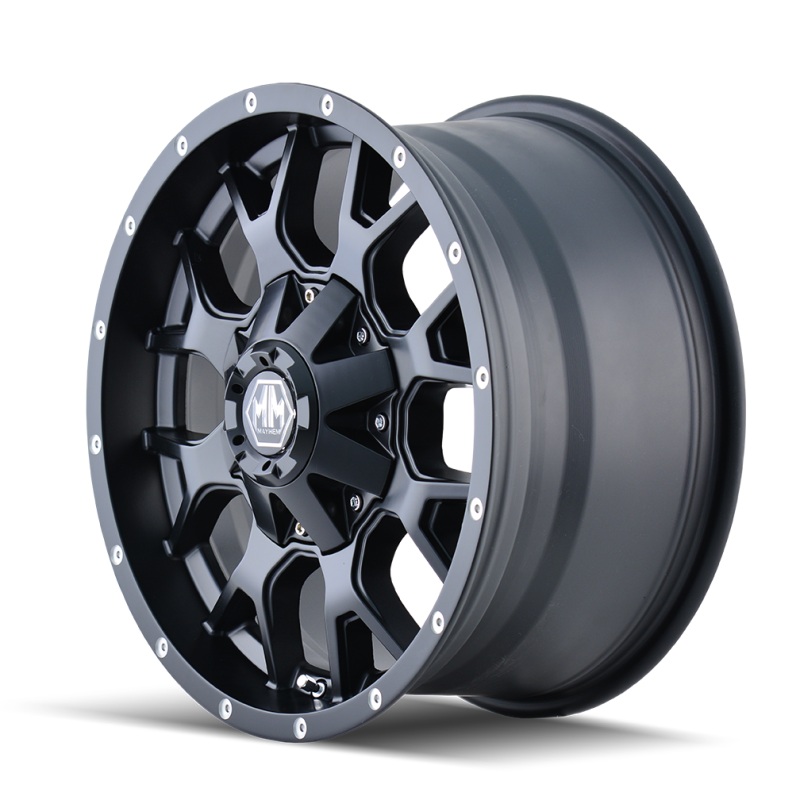 Mayhem 8015 Warrior 17x9 / 5x114.3 BP / 18mm Offset / 87mm Hub Matte Black Wheel