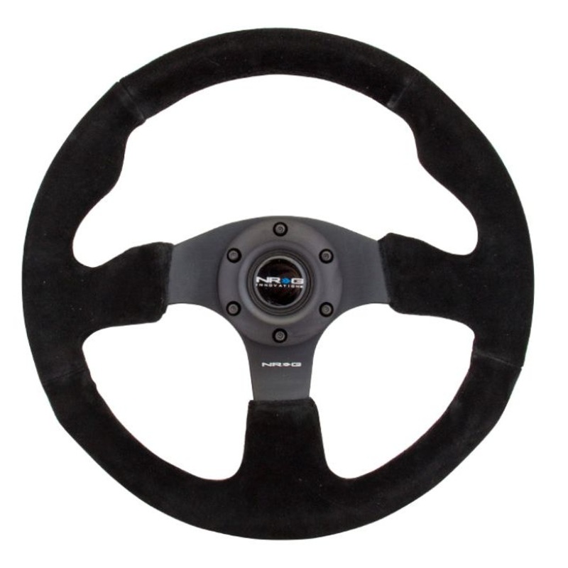 NRG Reinforced Steering Wheel (320mm) Suede w/Black Stitch
