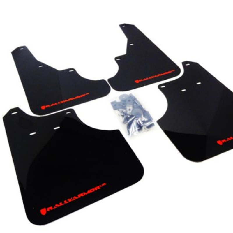 Rally Armor 09-13 Subaru Forester Black UR Mud Flap w/ Red Logo