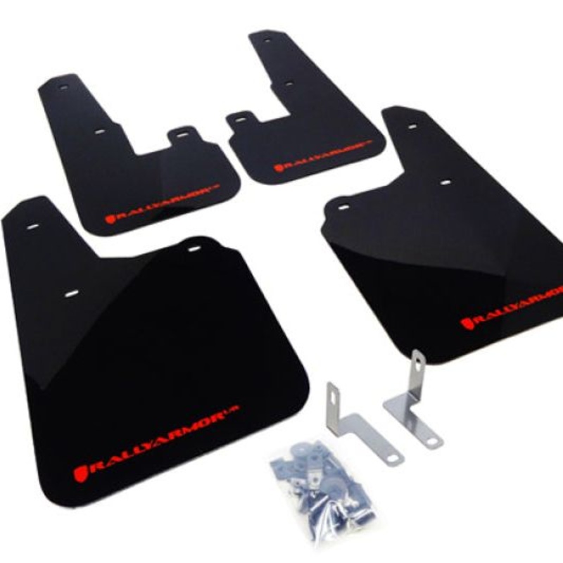 Rally Armor 10-14 Subaru Outback Black UR Mud Flap w/ Red Logo