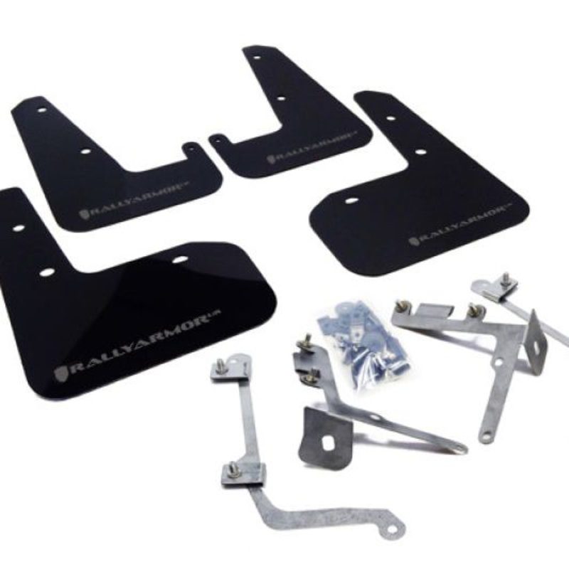 Rally Armor 11-14 Subaru WRX/STI (Sedan Only) Black UR Mud Flap w/Grey Logo