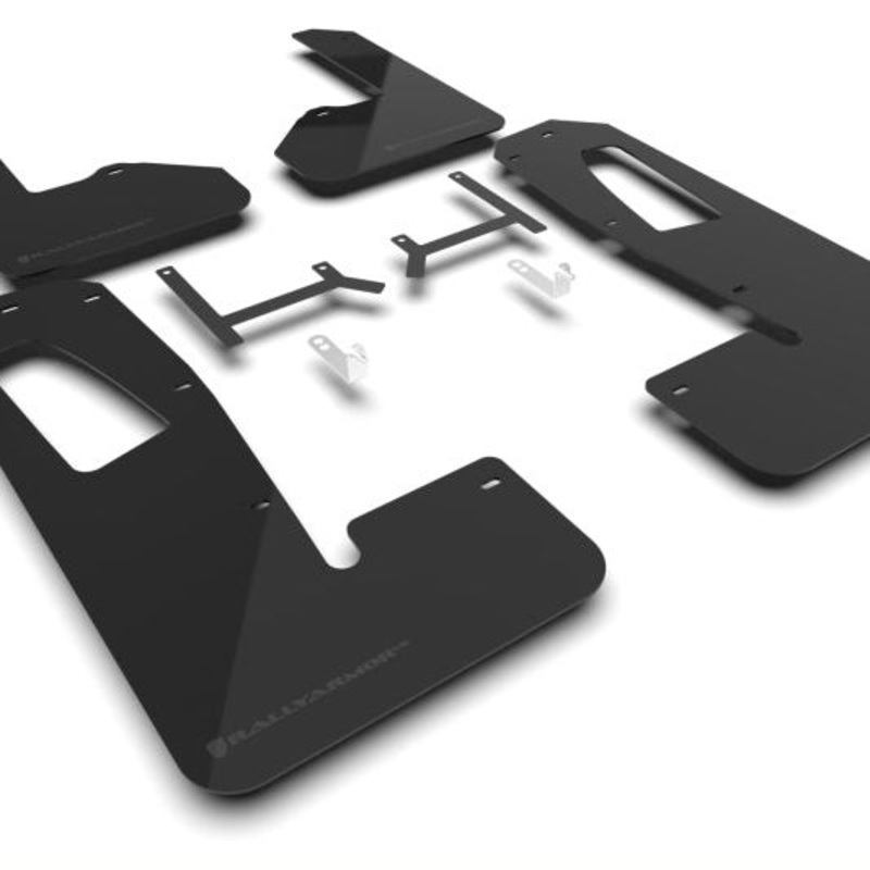 Rally Armor 22-25 Rivian R1S Black UR Mud Flap w/Metallic Black Logo