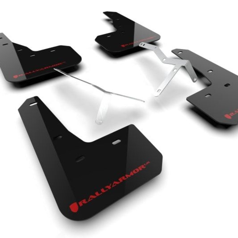 Rally Armor 23-25 Acura Integra A-Spec Black UR Mud Flap W/Red Logo (No Drilling Req.)