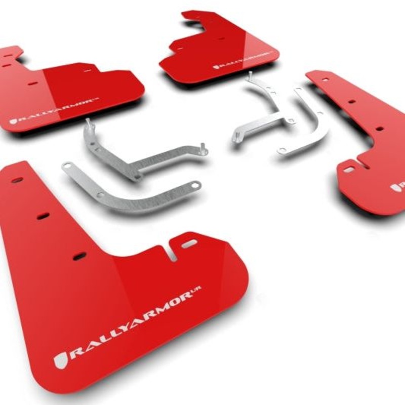 Rally Armor 24-25 Subaru Impreza Red UR Mud Flap w/ White Logo