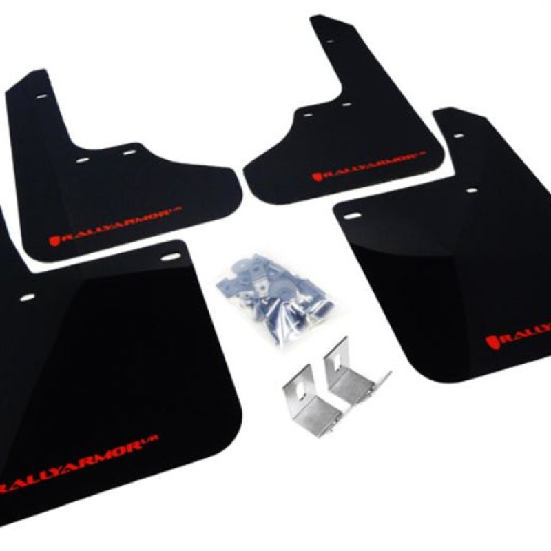 Rally Armor 93-01 Subaru Impreza RS Black UR Mud Flap w/ Red Logo