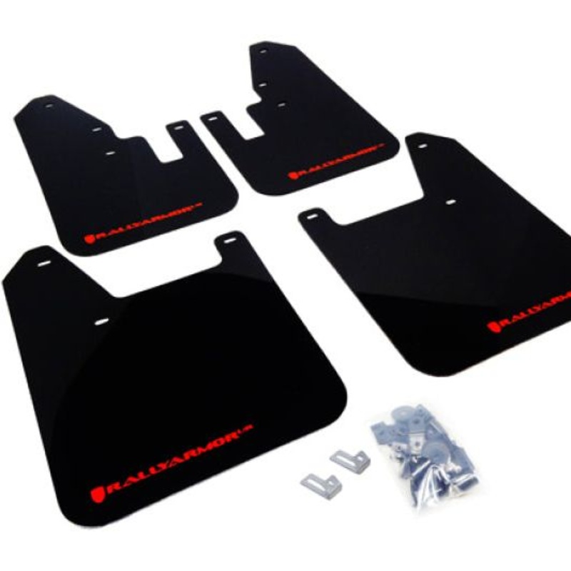 Rally Armor 98-02 Subaru Forester Black UR Mud Flap w/ Red Logo