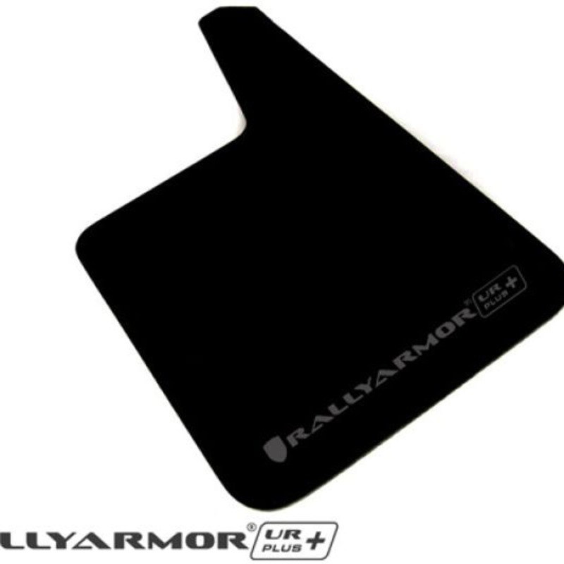 Rally Armor Universal Fit (No Hardware) UR Plus Black UR Mud Flap w/ Grey Logo