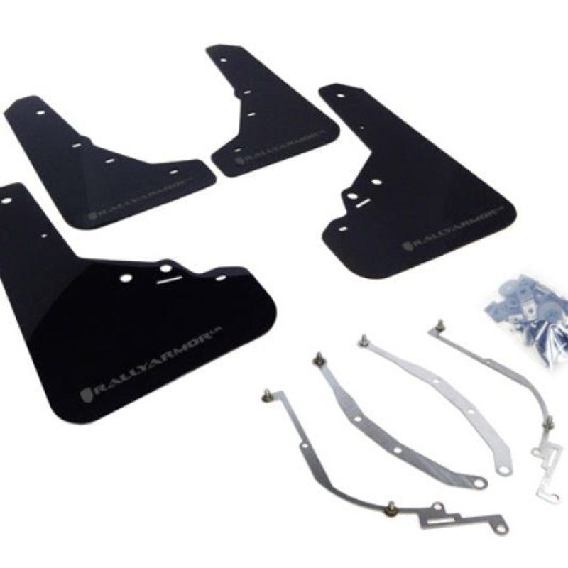 Rally Armor 12-18 Fiat 500 Black UR Mud Flap w/Grey Logo