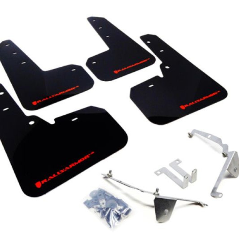 Rally Armor 13-17 Subaru Crosstrek XV Red Mud Flap w/White Logo