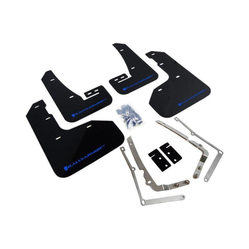 Rally Armor 15-17.5 MKVII VW Golf R Black UR Mud Flap w/Blue Logo
