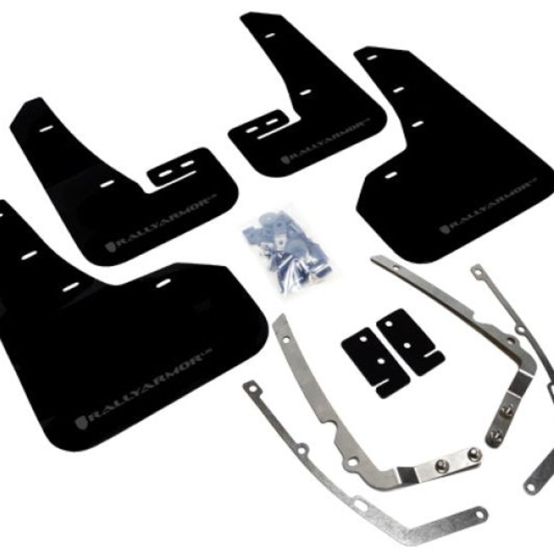 Rally Armor 15-21 MKVII VW Golf/GTI Black UR Mud Flap w/Grey Logo