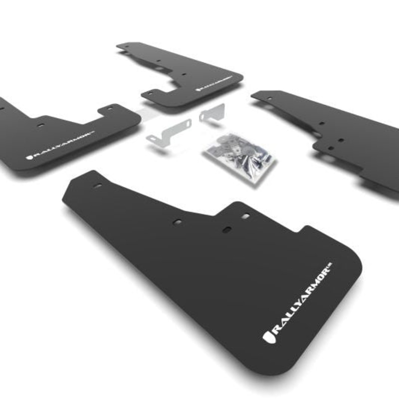 Rally Armor 16-25 Dodge Durango GT/Hellcat/RT/SRT 392/SXT Black UR Mud Flap White Logo