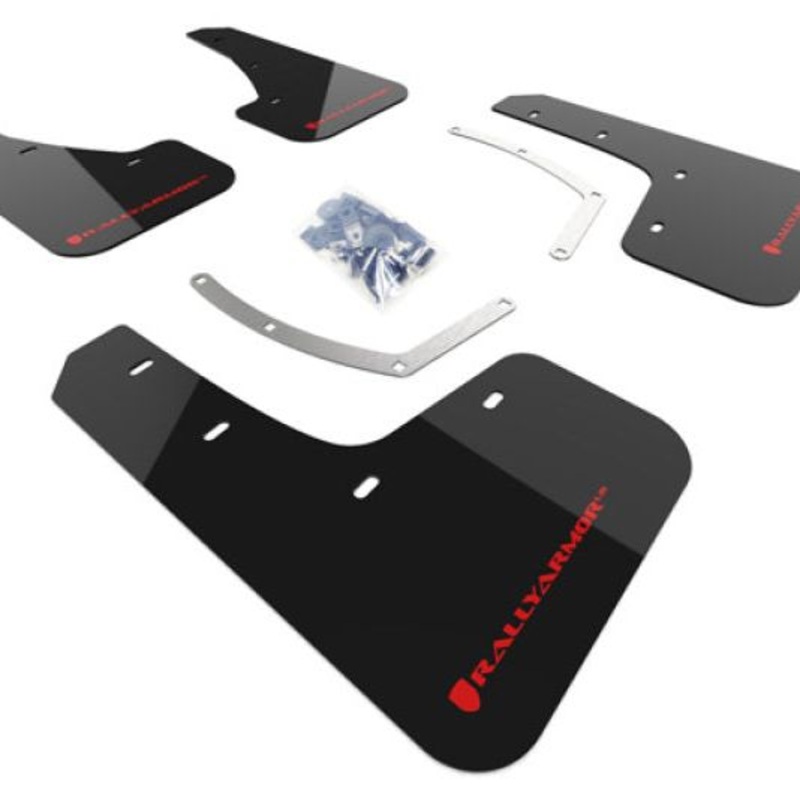 Rally Armor 18-25 Subaru Ascent Black UR Mud Flap w/Red Logo