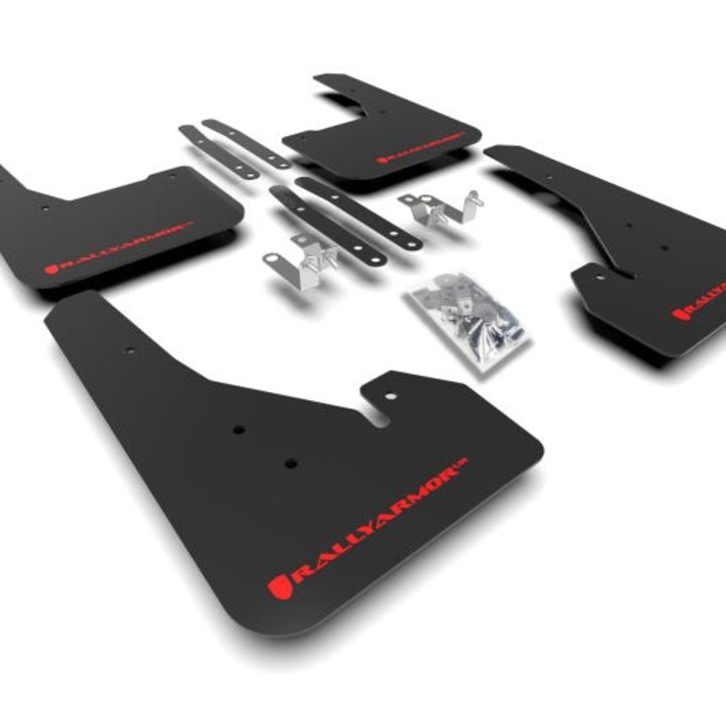 Rally Armor 18-25 Toyota Corolla Hatchback Black UR Mud Flap Red Logo