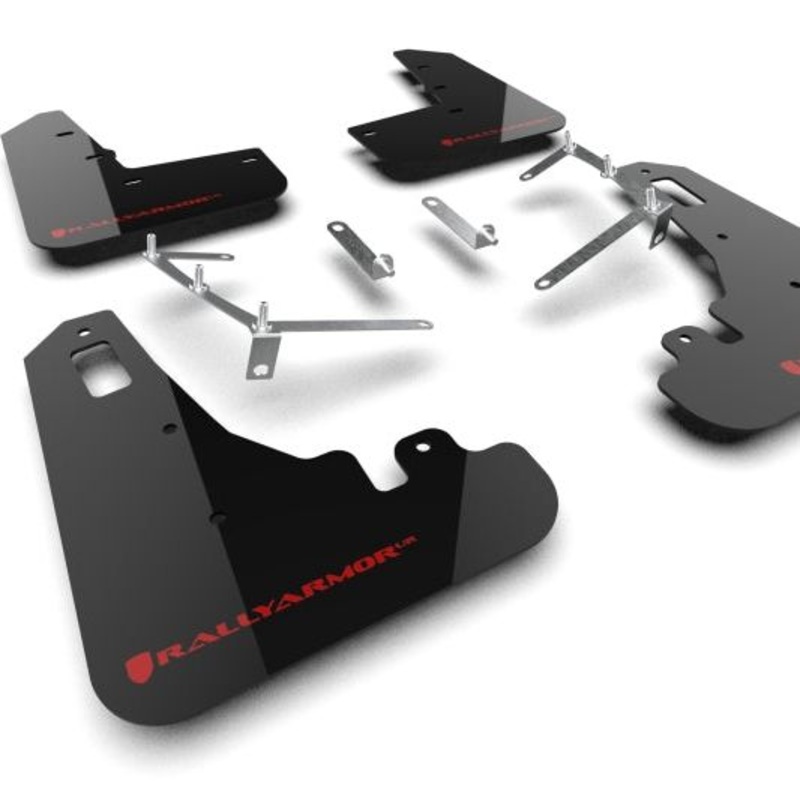 Rally Armor 22-25 Subaru BRZ / Toyota GR86 Black UR Mud Flap w/Red Logo