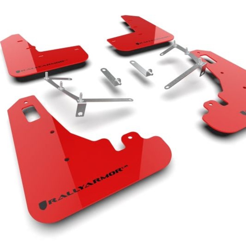 Rally Armor 22-25 Subaru BRZ / Toyota GR86 Red UR Mud Flap w/Black Logo
