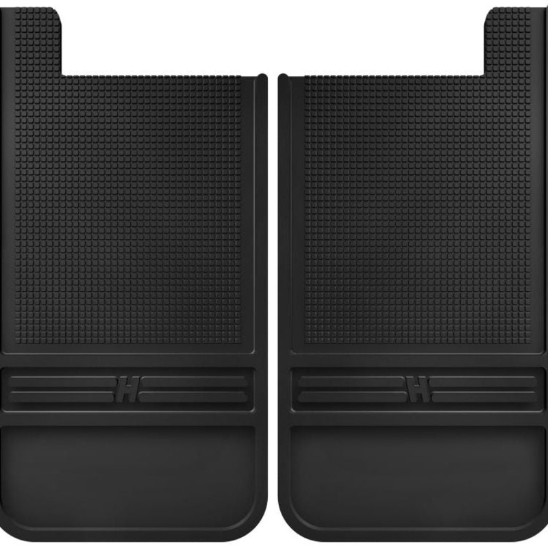 Husky Liners Universal 12in Wide Black Rubber Rear Mud Flaps w/o Weight