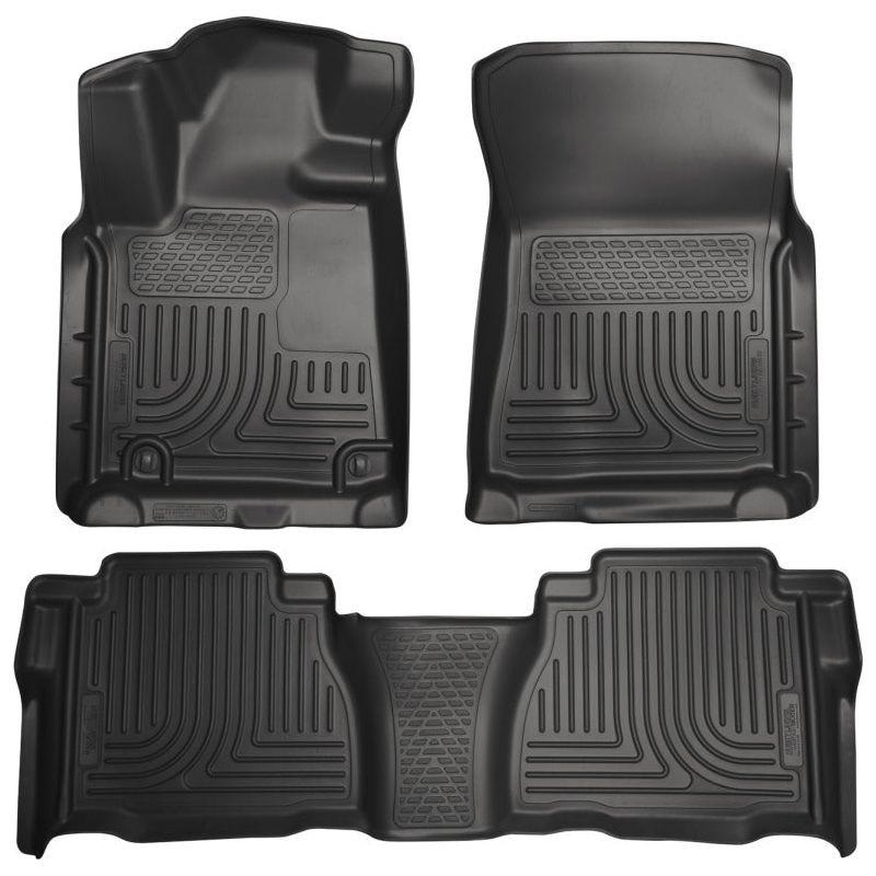 Husky Liners 07-11 Toyota Tundra Double/CrewMax Cab WeatherBeater Combo Black Floor Liners