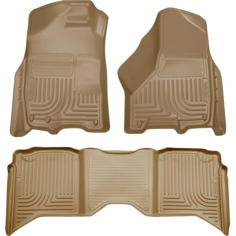 Husky Liners 2012 Dodge Ram 1500/2500/3500 Crew Cab WeatherBeater Combo Tan Floor Liners