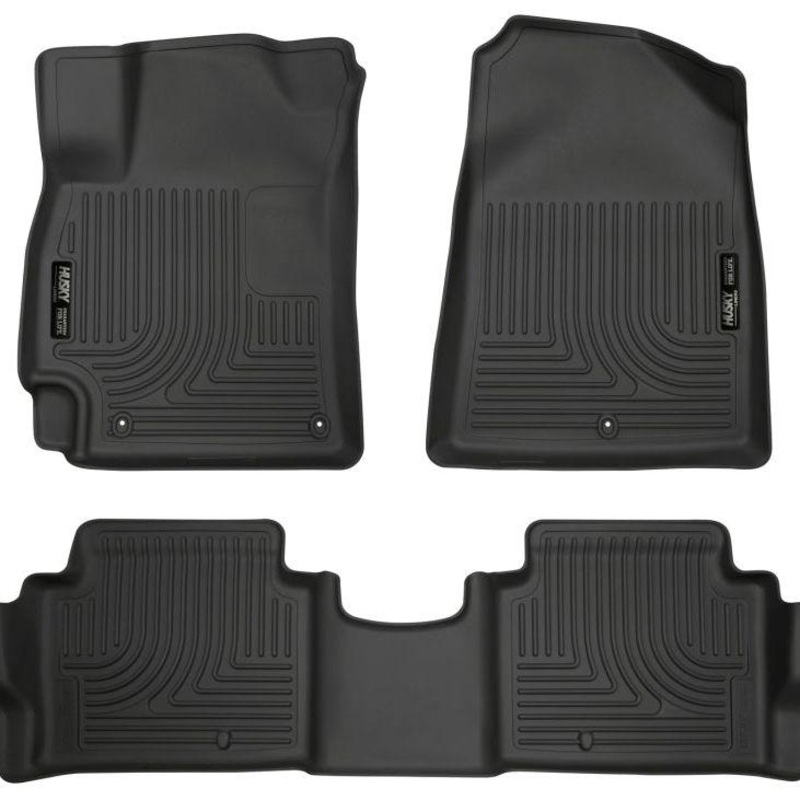 Husky Liners 2017 Hyundai Elantra Weatherbeater Black Front and Second Row Floor Liners