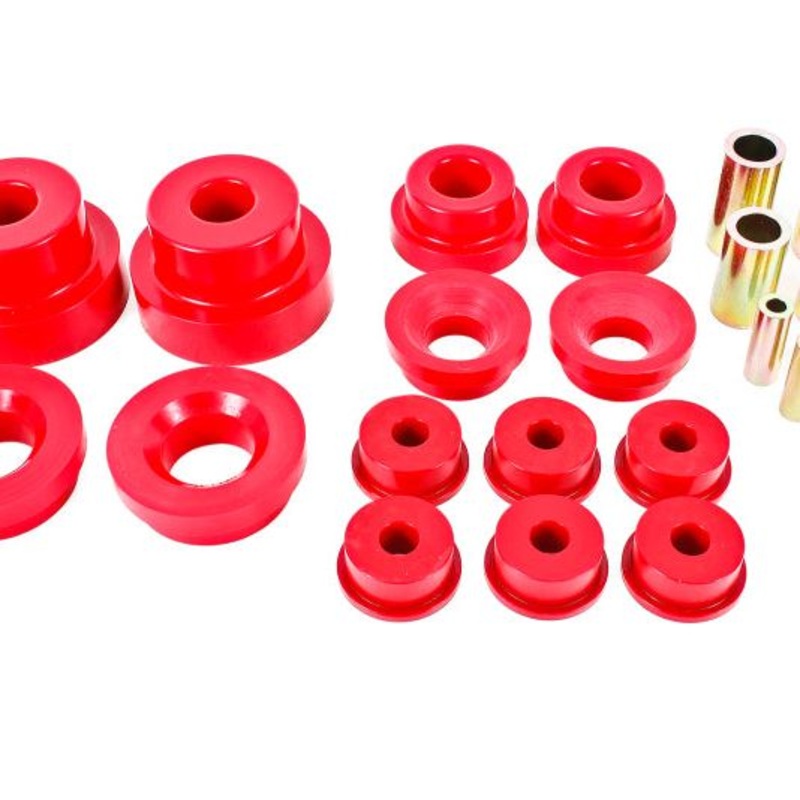 BMR 10-15 5th Gen Camaro Pro Version Rear Cradle Bushing Kit (BK024 BK029) - Red