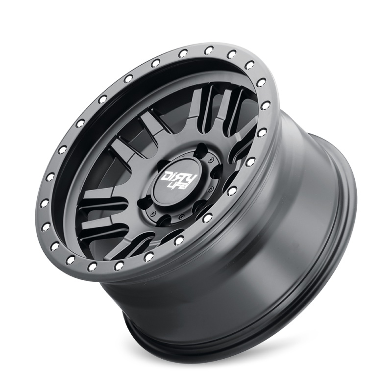 Dirty Life 9309 Canyon Pro 17x9/5x127 BP/-12mm Offset/71.5mm Hub Matte Black Wheel - Beadlock