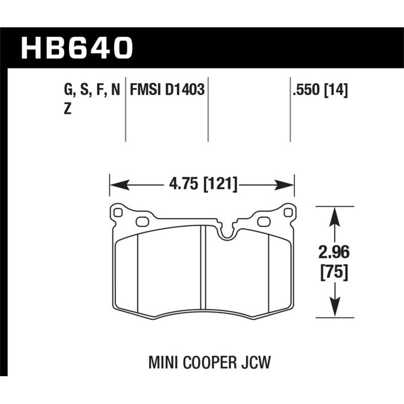 Hawk 09-15 Mini Cooper John Cooper Works DTC-60 Race Front Brake Pads