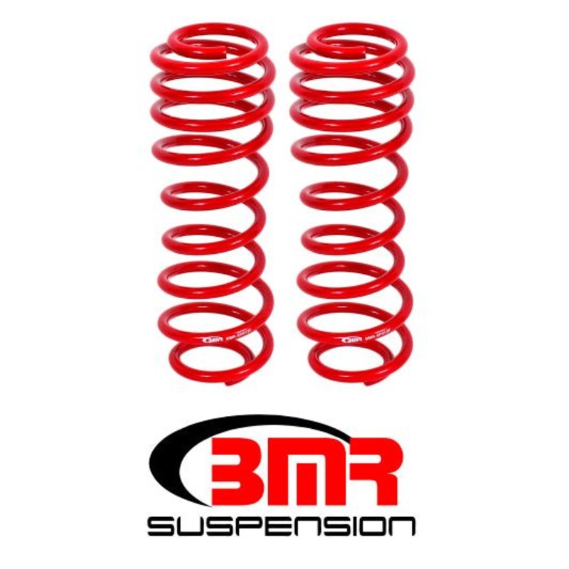 BMR 05-14 S197 Mustang GT/GT500 Rear Performance/Drag Lowering Springs - Red
