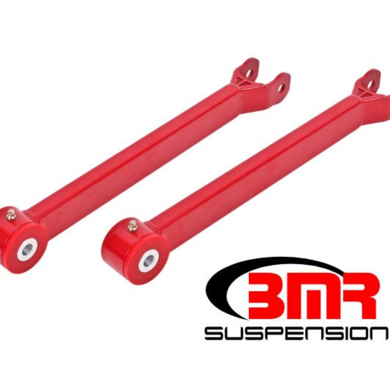 BMR 08-17 Challenger Non-Adj. Lower Trailing Arms (Polyurethane) - Red