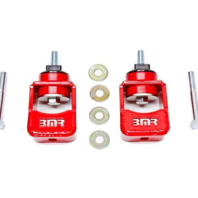 BMR 10-15 5th Gen Camaro Motor Mount Kit (Polyurethane) - Red (Spacers Not Included)