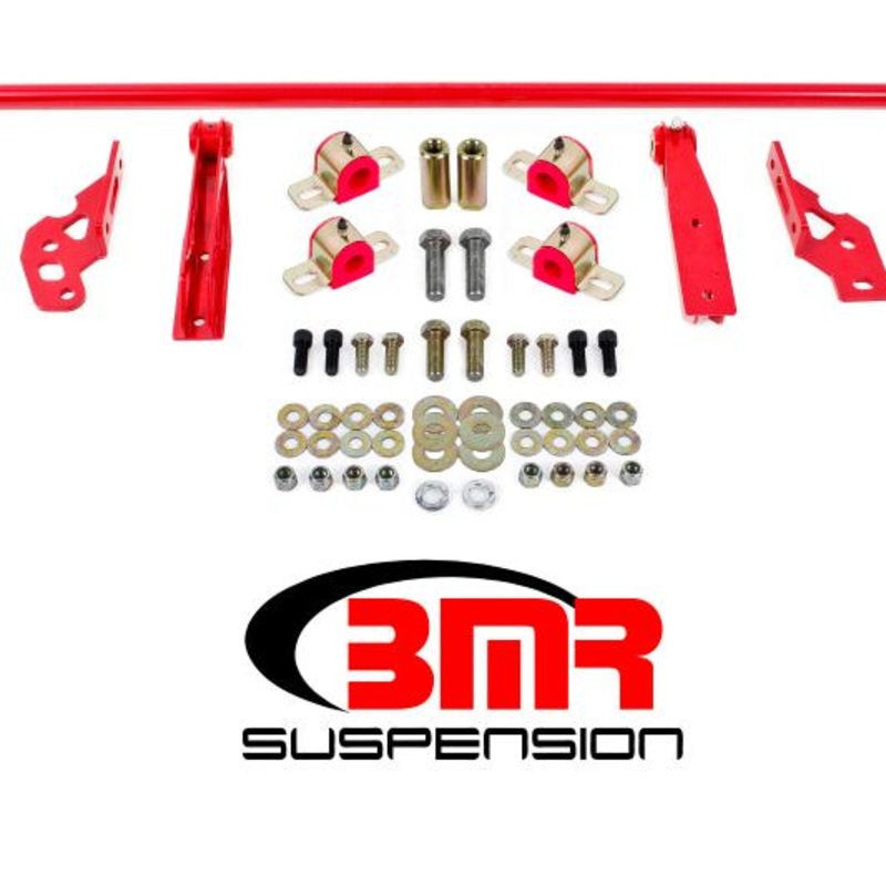 BMR 11-14 S197 Mustang Rear Hollow 25mm Adj. Sway Bar Kit w/ Bushings - Red