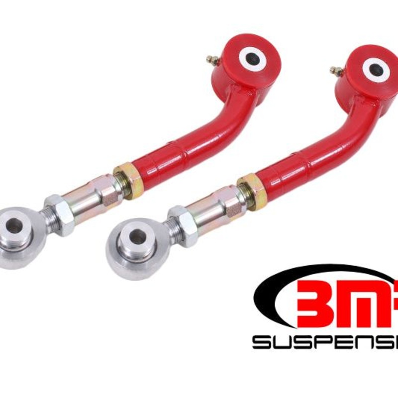 BMR 08-17 Challenger Upper Trailing Arms w/ On-Car Adj. Poly/Rod Ends - Red